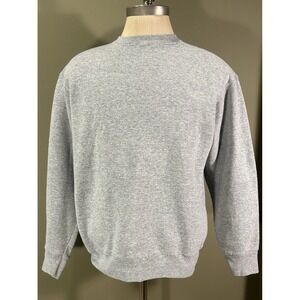 Vtg FOTLoom Gray Crewneck Sweatshirt USA Blank 50/50 Sz Large 90s Y2K Minimal